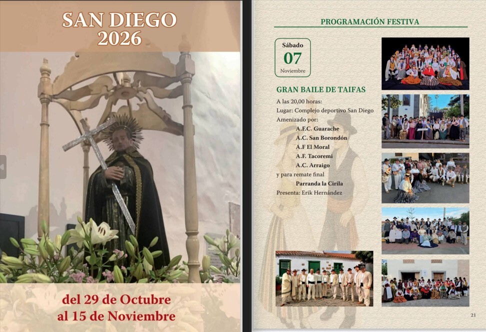 El 7 de Noviembre nos vemos en el Gran Baile de Taifas de San Diego, en La Laguna, una noche de tradición , folclore y convivencia con muchos amigos...

#Tradición #Folclore #Guarache #unidosporelfolclore