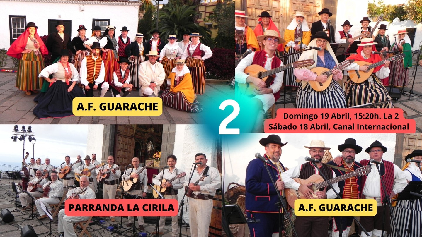 No se pierdan el próximo domingo 19 en La 2 de RTVE la reposición del programa Tenderete con nuestra actuación y los amigos de la Parranda La Cirila en Tacoronte 🎶🎶🎶

y el sábado 18  por el Canal Internacional de RTVE 😉

Tacoronte es Folclore, Tacoronte es Tradición, Tacoronte es Cultura ☺️🎶🇮🇨

#Tradición #Folclore #Cultura #Guarache #Tacoronte #Tenerife #Canarias #unidosporelfolclore